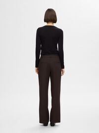 TAILORED WIDE LEG BROEK, Coffee Bean, highres