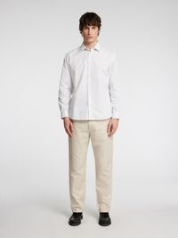 RELAXED FIT LONG SLEEVED SHIRT, White, highres