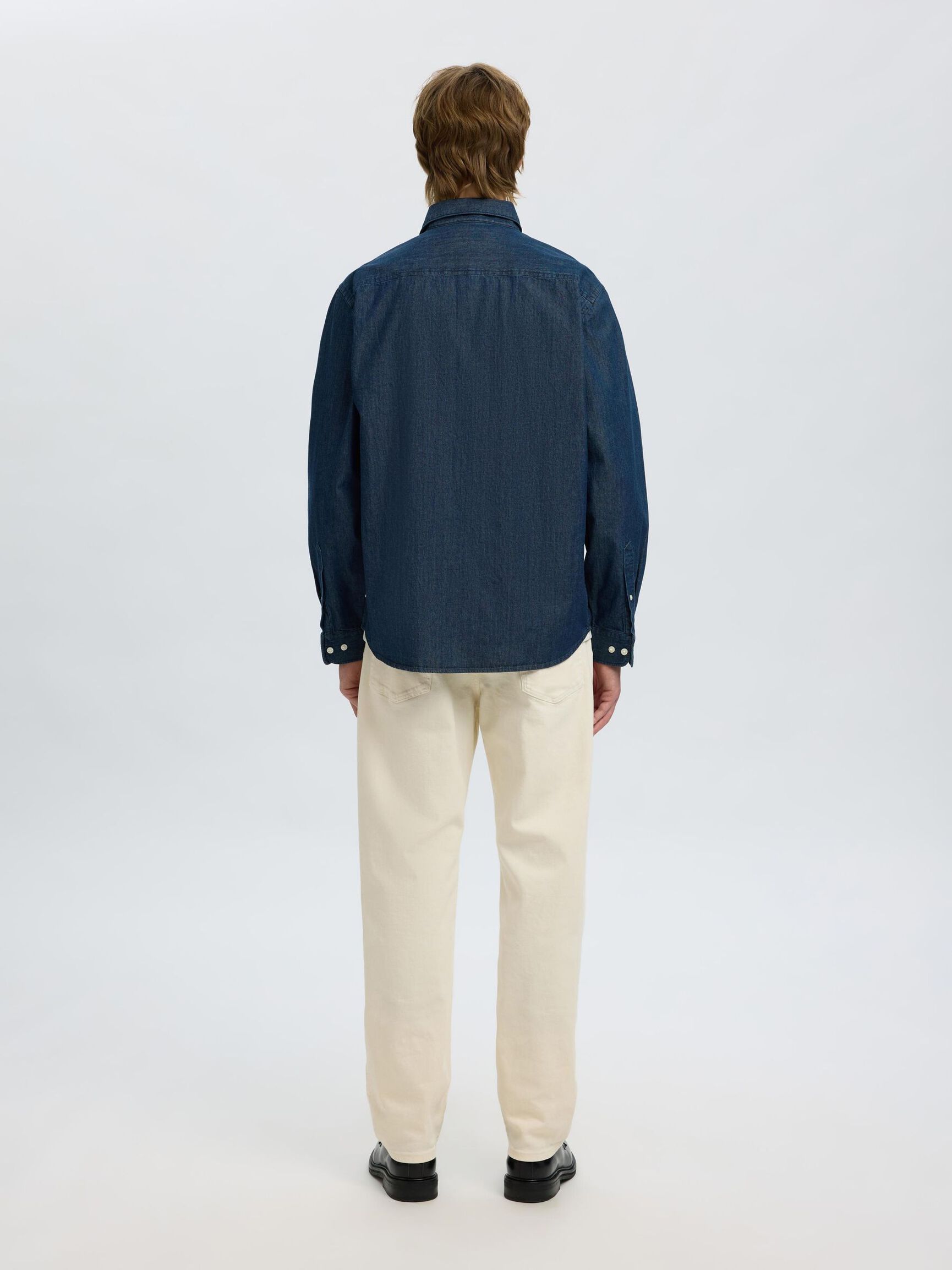 REGULAR FIT JEANSHEMD, Dark Blue Denim, highres