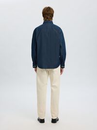 JEANSOWA KOSZULA, Dark Blue Denim, highres