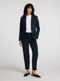VISKOSEMIX CROPPED TAPERED HOSE, Dark Sapphire, highres