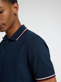 SHORT SLEEVED POLO SHIRT, Dark Sapphire, highres