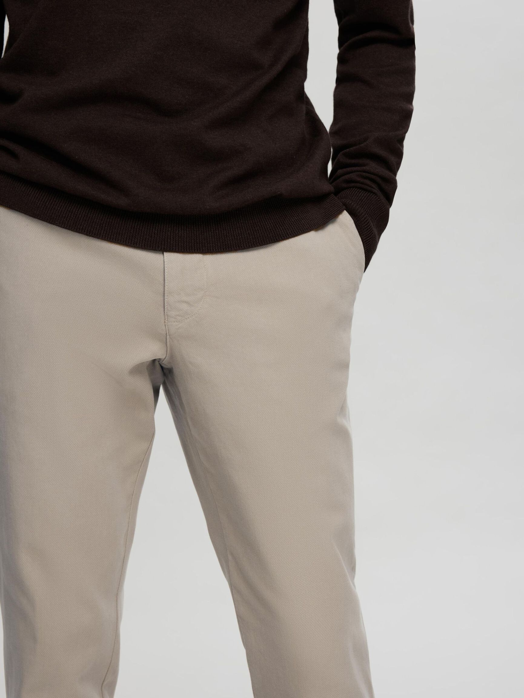175 SLIM FIT STRUCTURED CHINOS, Pure Cashmere, highres