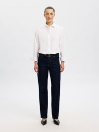 COTTON RELAXED FIT SHIRT, Bright White, highres