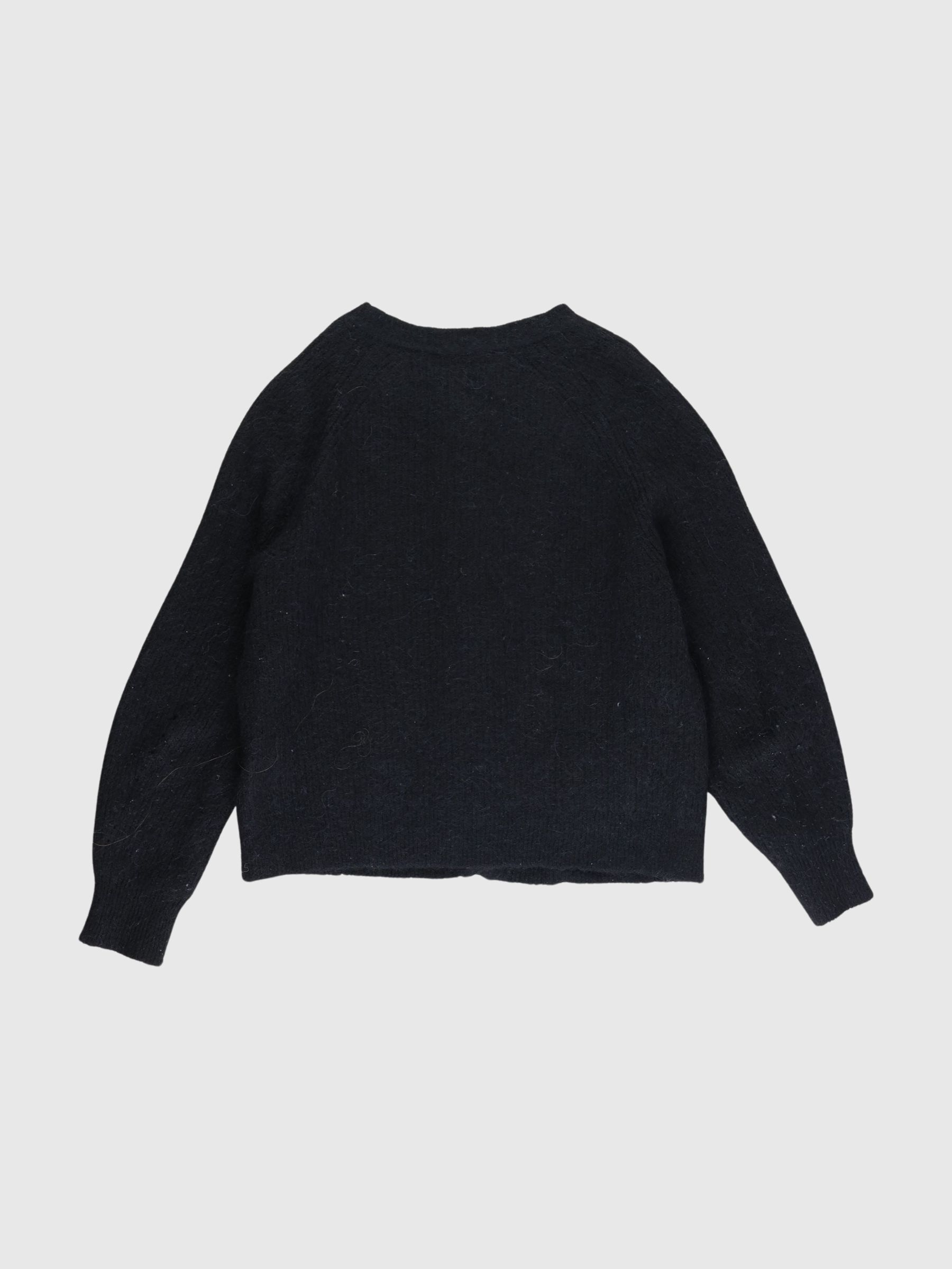 WOOL BLEND CARDIGAN, Ochre, highres