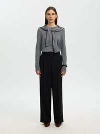 100% MERINO WOOL PULLOVER, Medium Grey Melange, highres