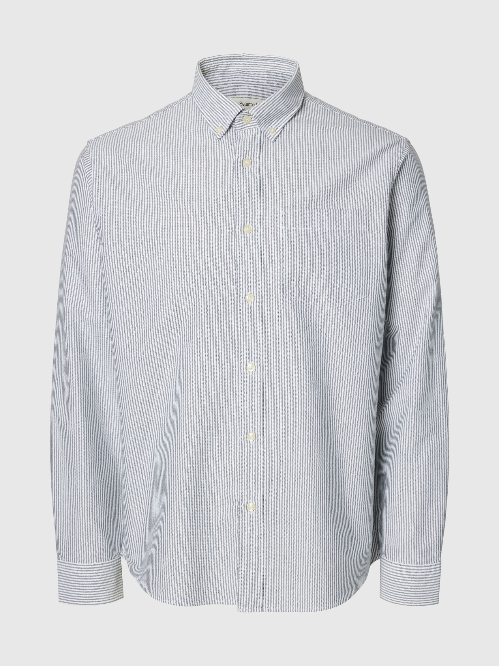 OXFORD LONG SLEEVED SHIRT, Bright White, highres