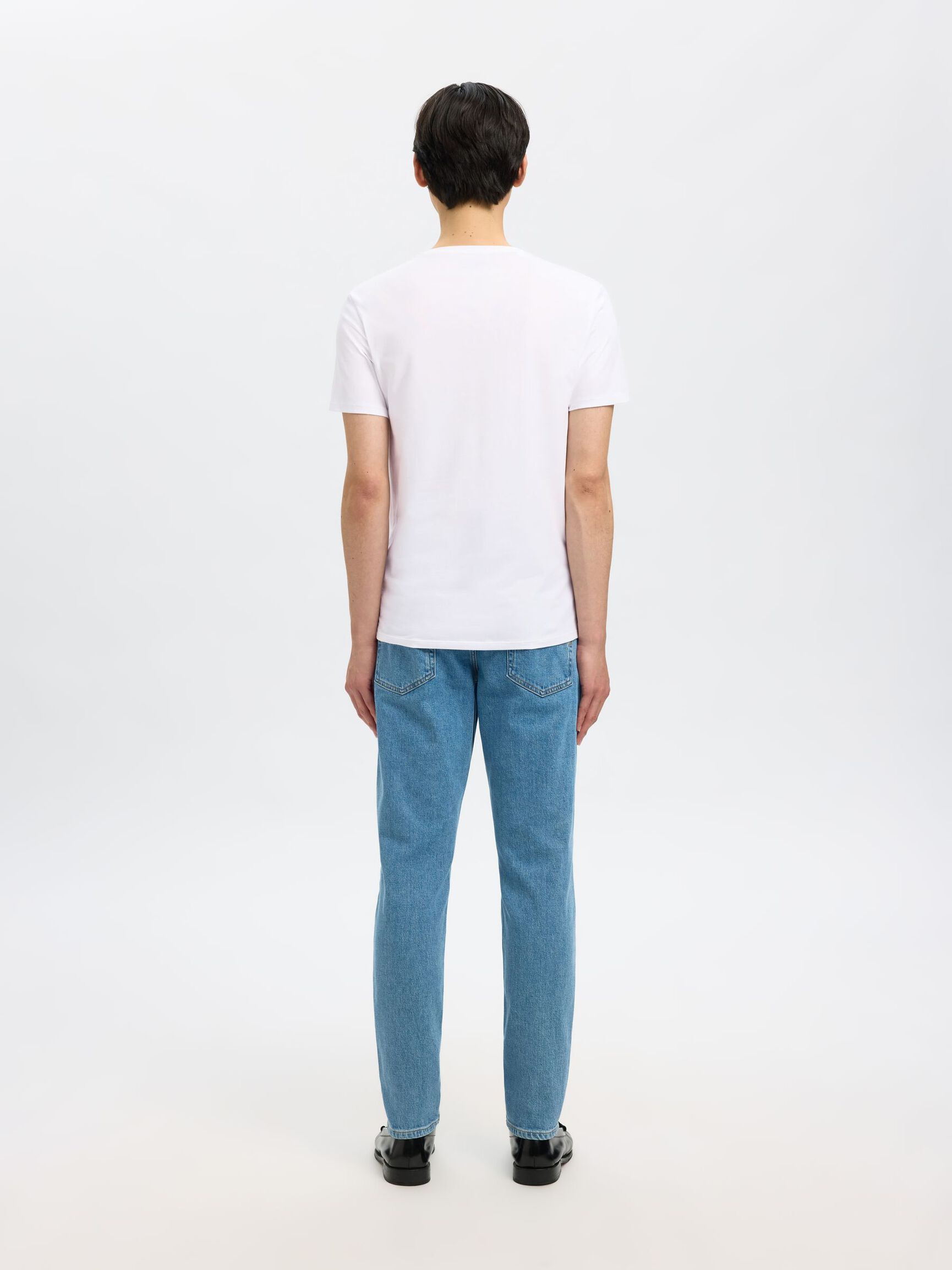 V-NECK T-SHIRT, Bright White, highres