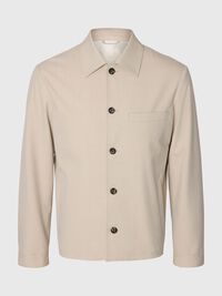 TAILORED OVERSHIRT, Egret, highres