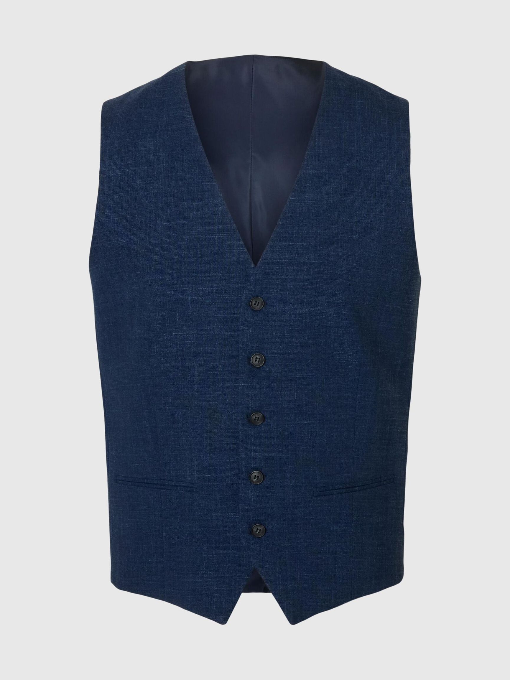 SLIM FIT  WAISTCOAT, Dark Navy, highres