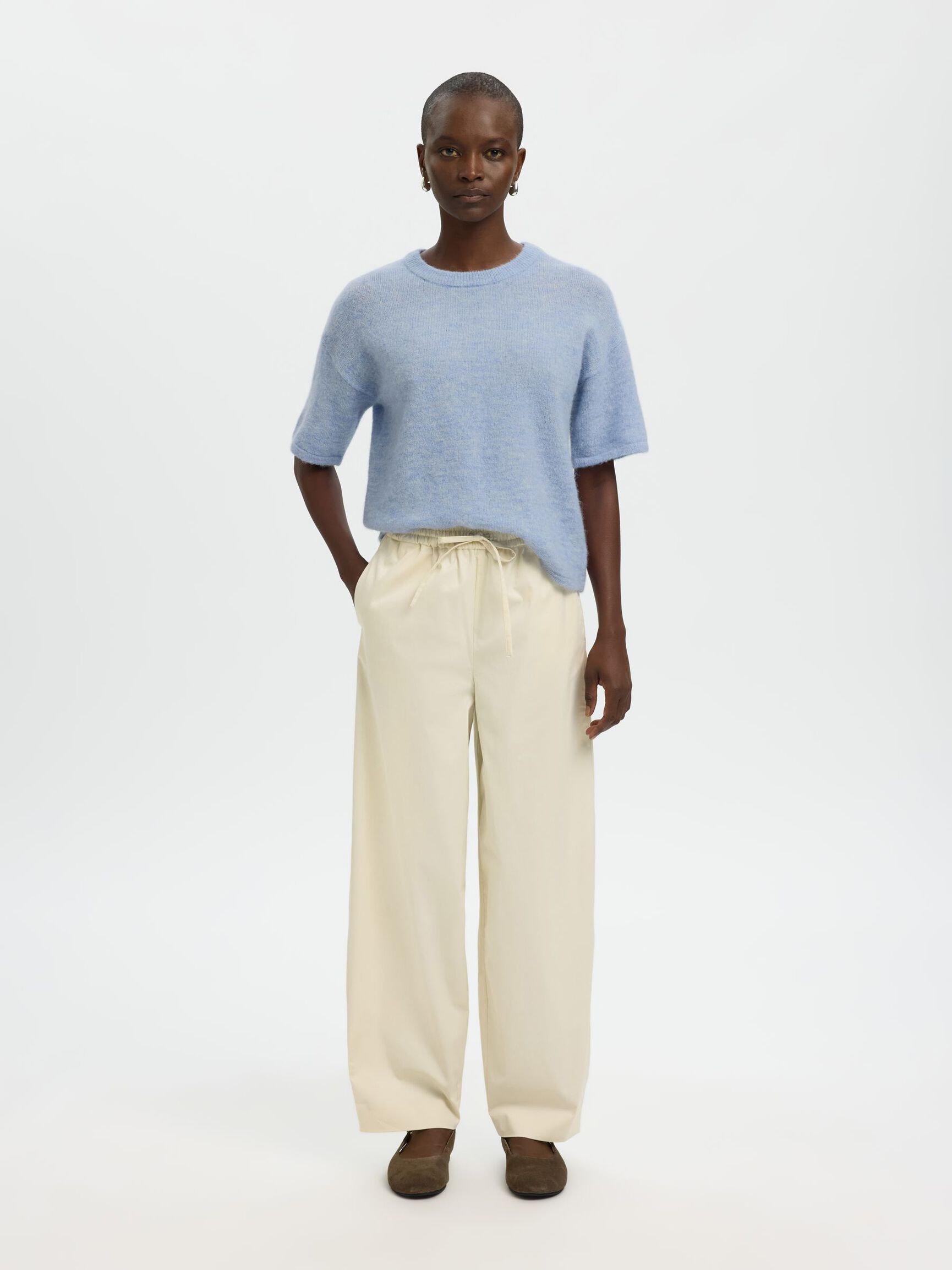 WOLLMIX STRICKPULLOVER, Cashmere Blue, highres