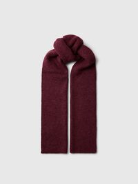 WOOL BLEND SCARF, Tawny Port, highres