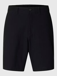 SEERSUCKER SHORTS, Black, highres