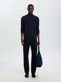 ZIP-UP CARDIGAN, Navy Blazer, highres