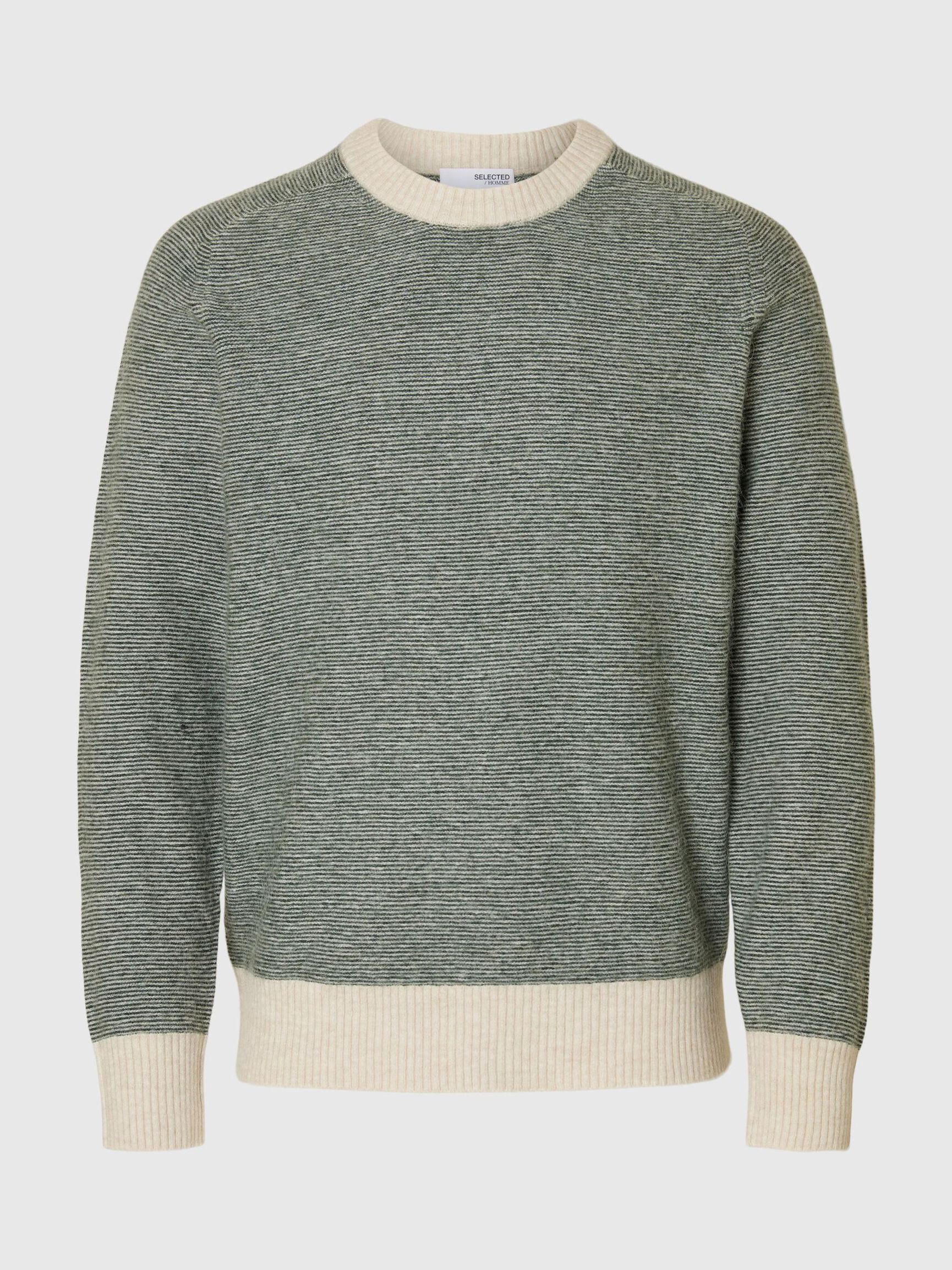 LANGÄRMELIGER STRICKPULLOVER, Deep Forest, highres