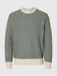 LANGÄRMELIGER STRICKPULLOVER, Deep Forest, highres