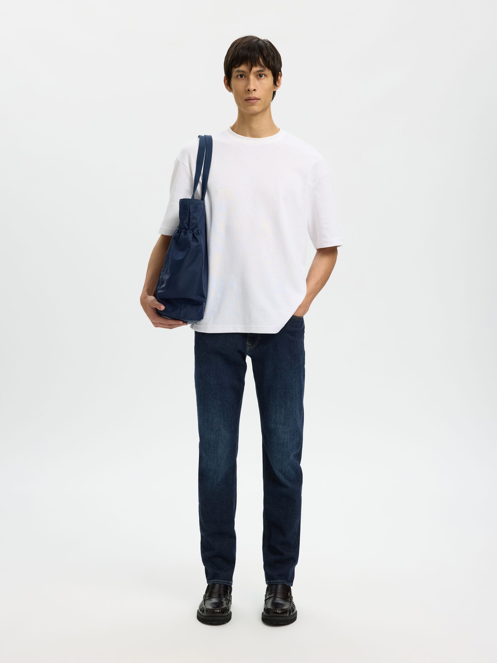 75 FLEX SLIM FIT JEANS, Dark Blue Denim, highres