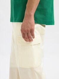 COUPE AMPLE PANTALON CARGO, Egret, highres