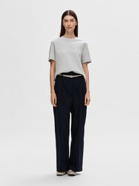 BOXY T-SHIRT, Light Grey Melange, highres