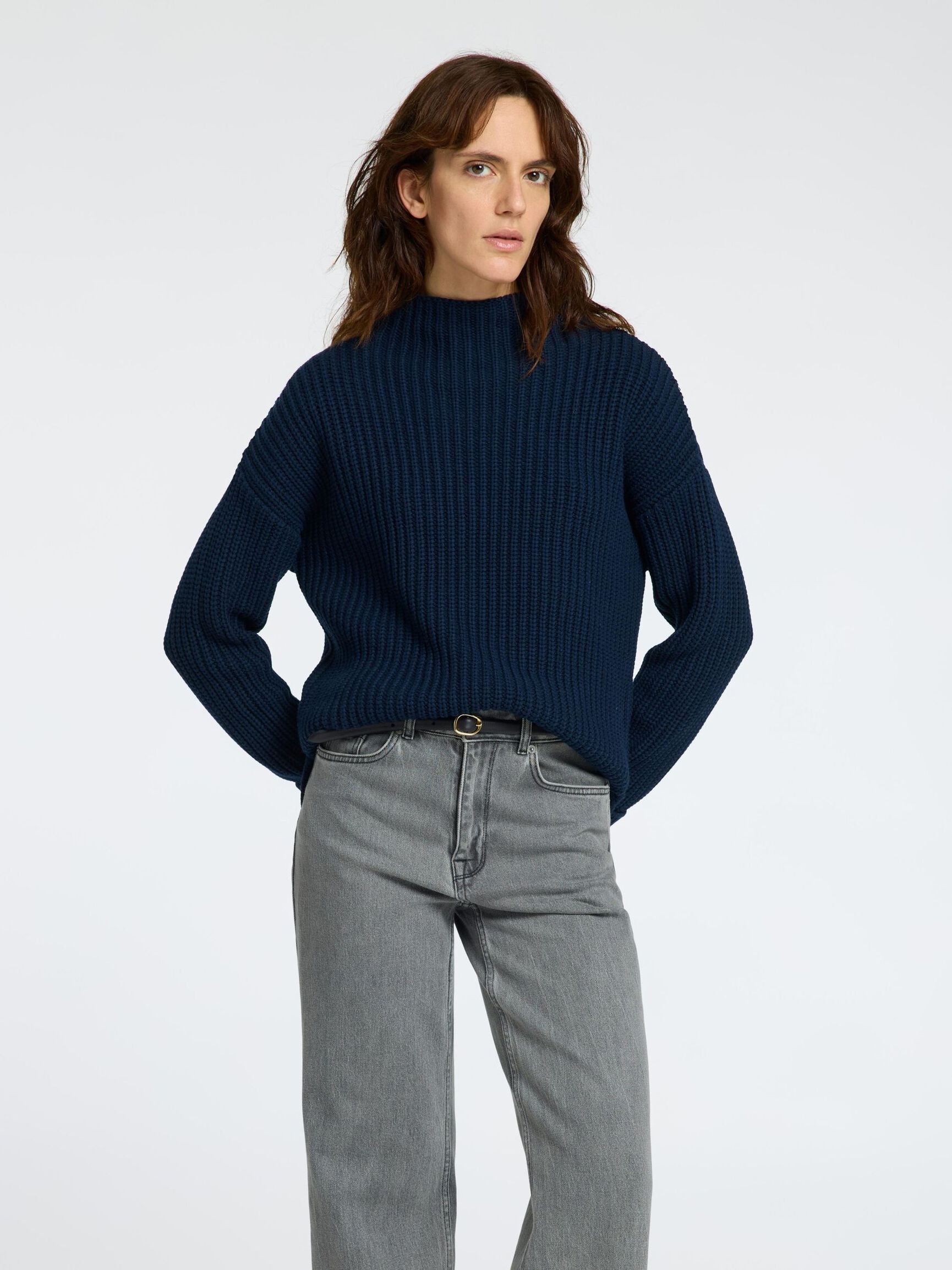 OVERSIZE PULLOVER, Dark Sapphire, highres