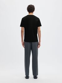GEKNÖPFTES RIPP T-SHIRT, Black, highres