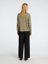 LINEN BLEND KNITTED JUMPER, Vetiver, highres