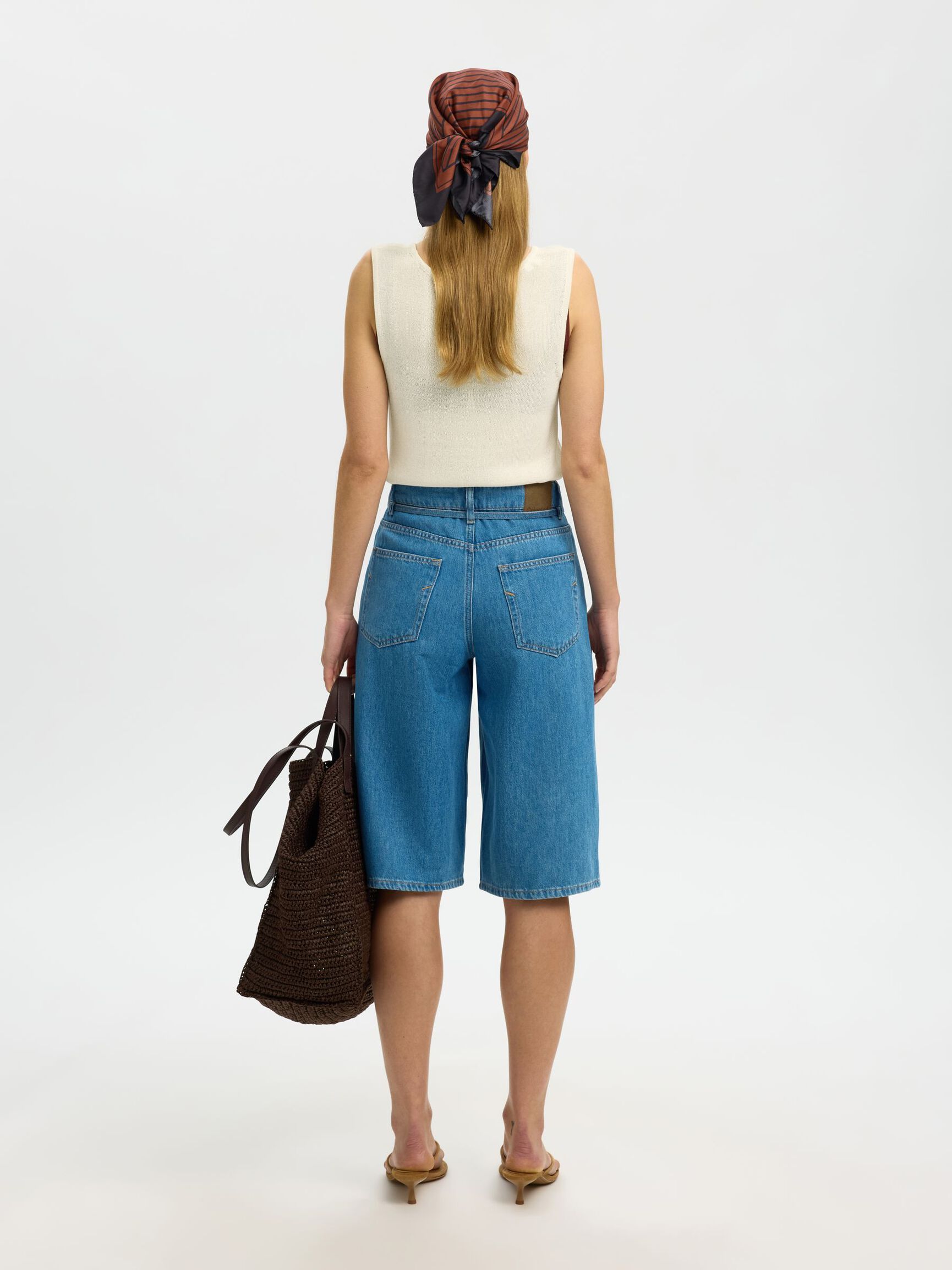 KNITTED TANK TOP, Birch, highres