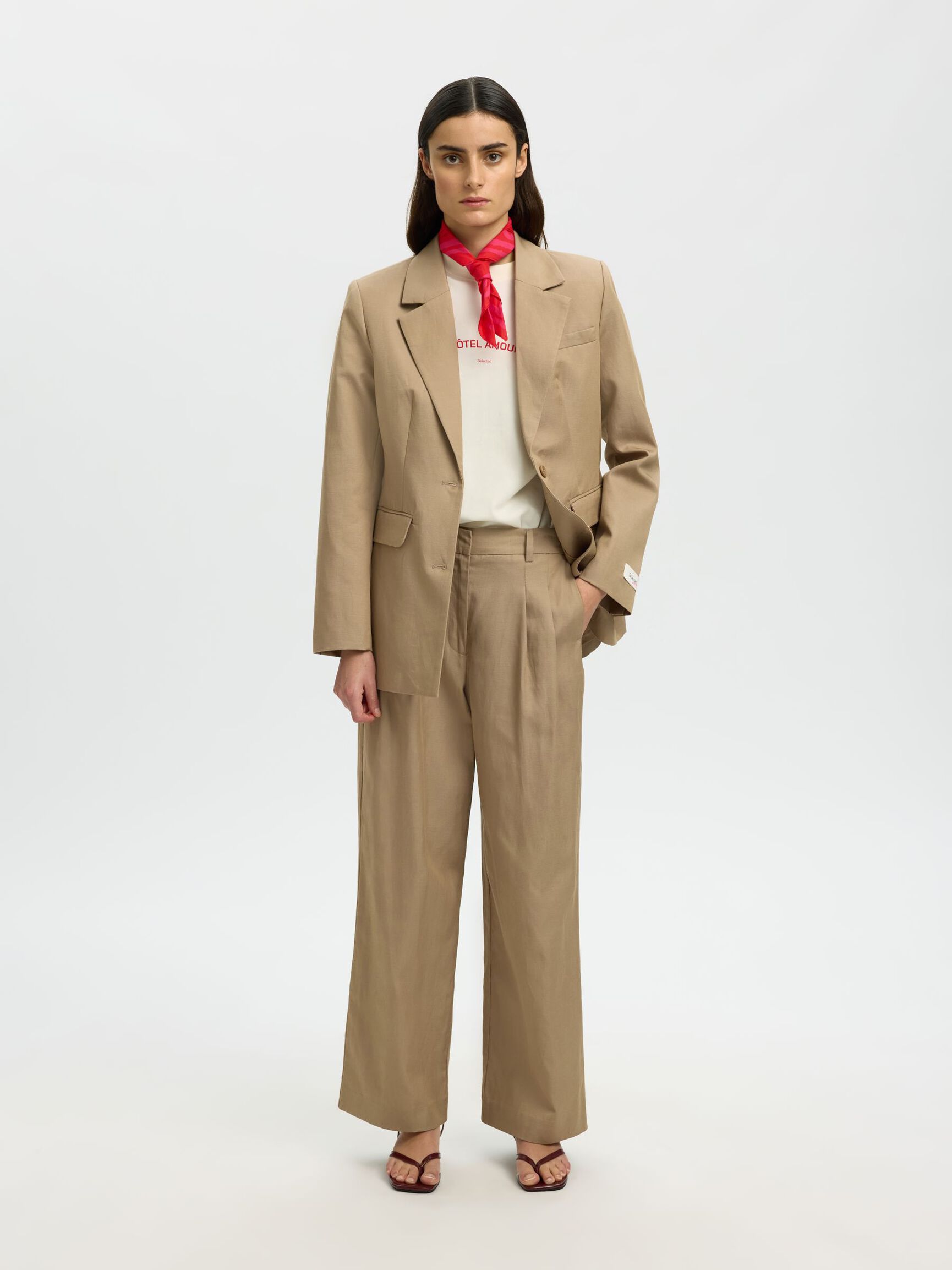 BOXY FIT CREWNECK T-SHIRT, Egret, highres