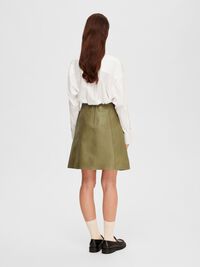 MINI LEREN ROK, Dusky Green, highres