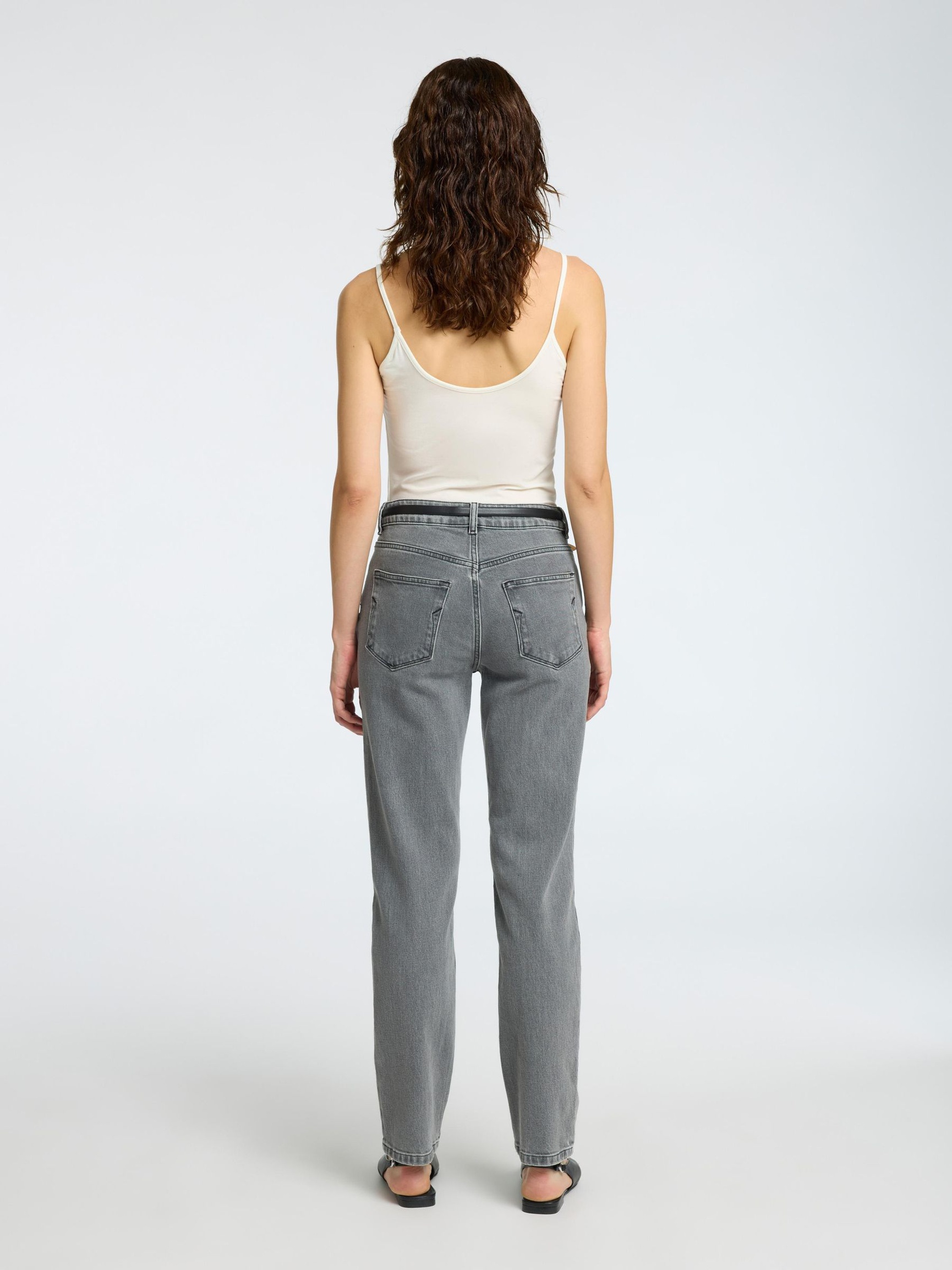 GRÅ STRAIGHT FIT JEANS, Light Grey Denim, highres