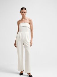 SLEEVELESS JUMPSUIT, Snow White, highres