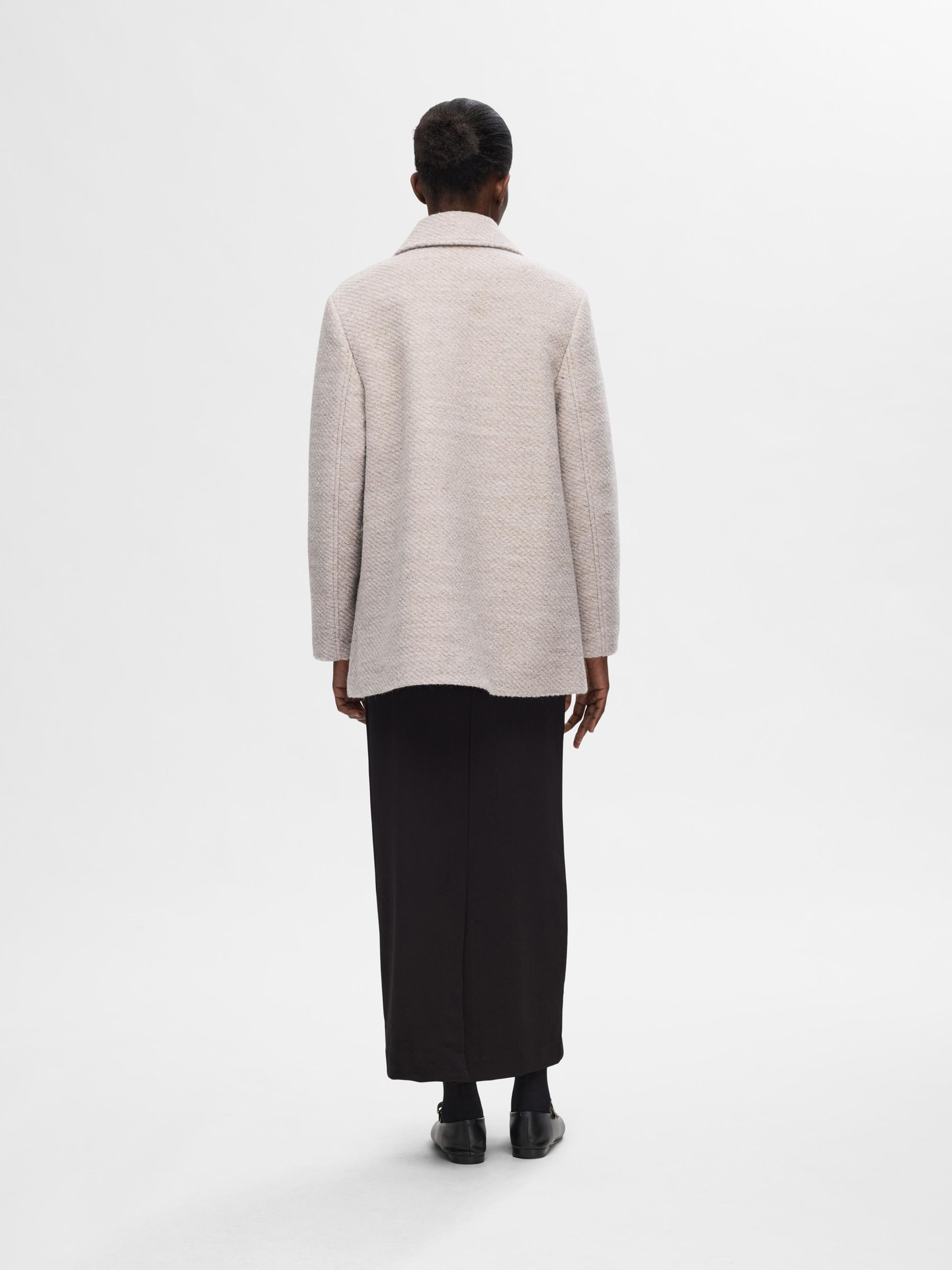 CLASSIC WOOL BLEND COAT, Dove, highres