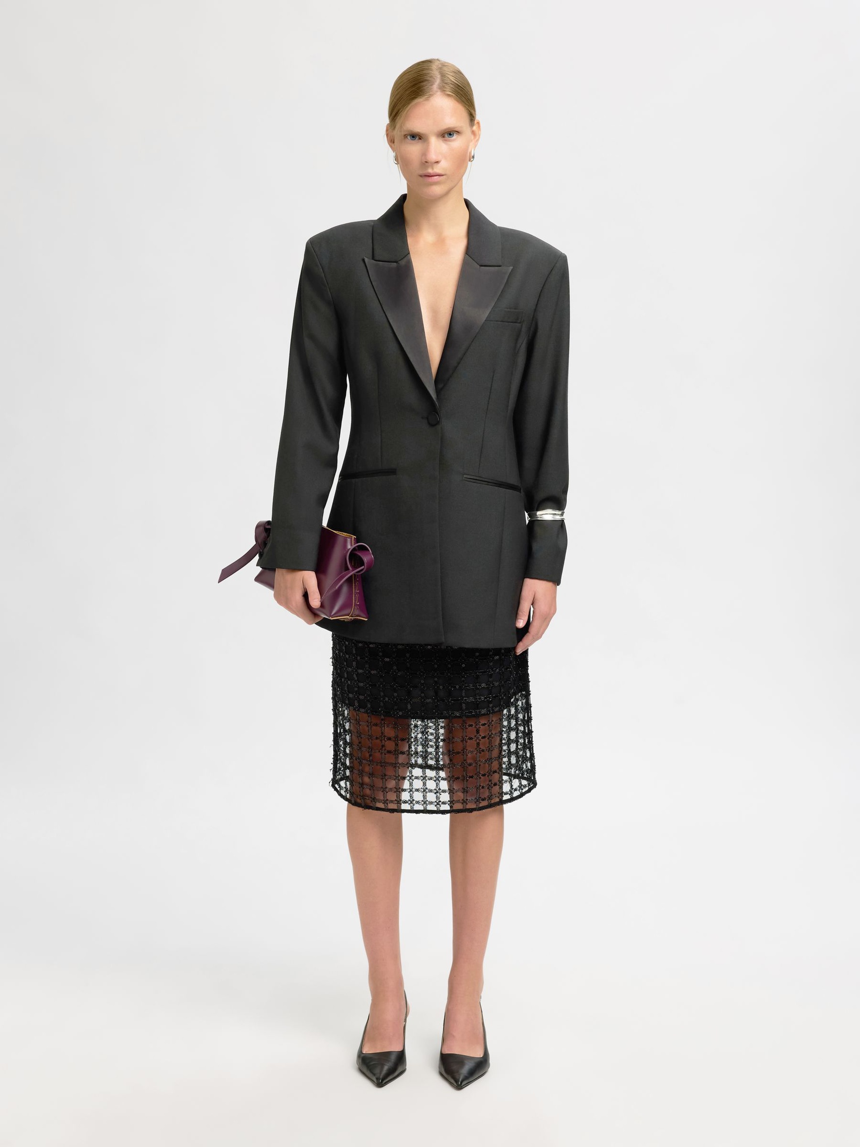 WOLLMIX BLAZER, Black, highres