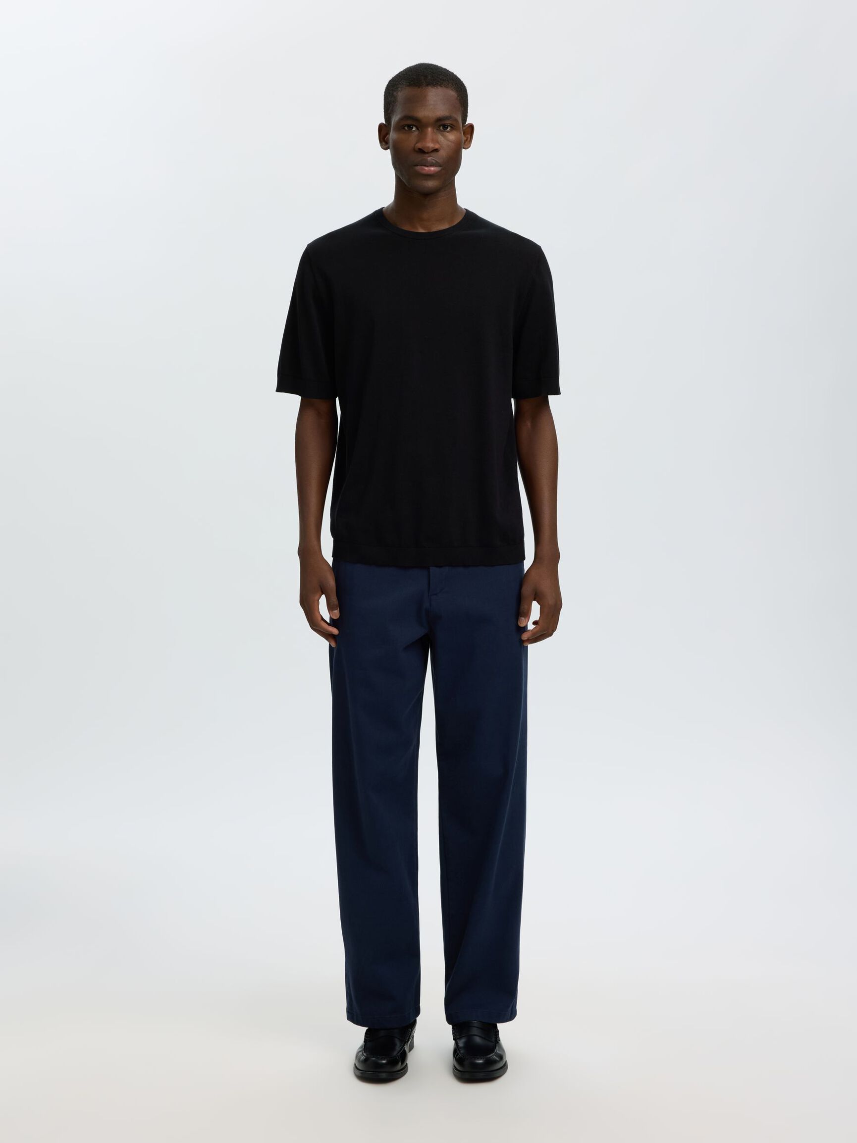 COTON T-SHIRT, Black, highres