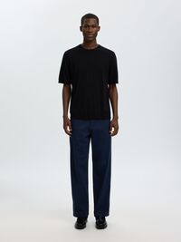 COTON T-SHIRT, Black, highres