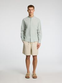 LONGSLEEVE LINNENMIX OVERHEMD, Iceberg Green, highres
