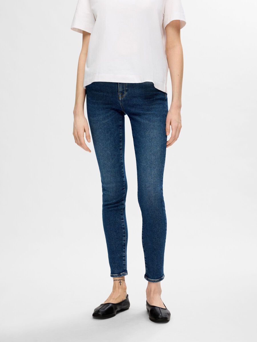 Selected DARK-WASH SKINNY FIT JEANS, Dark Blue Denim, highres - 16077554_DarkBlueDenim_003.jpg