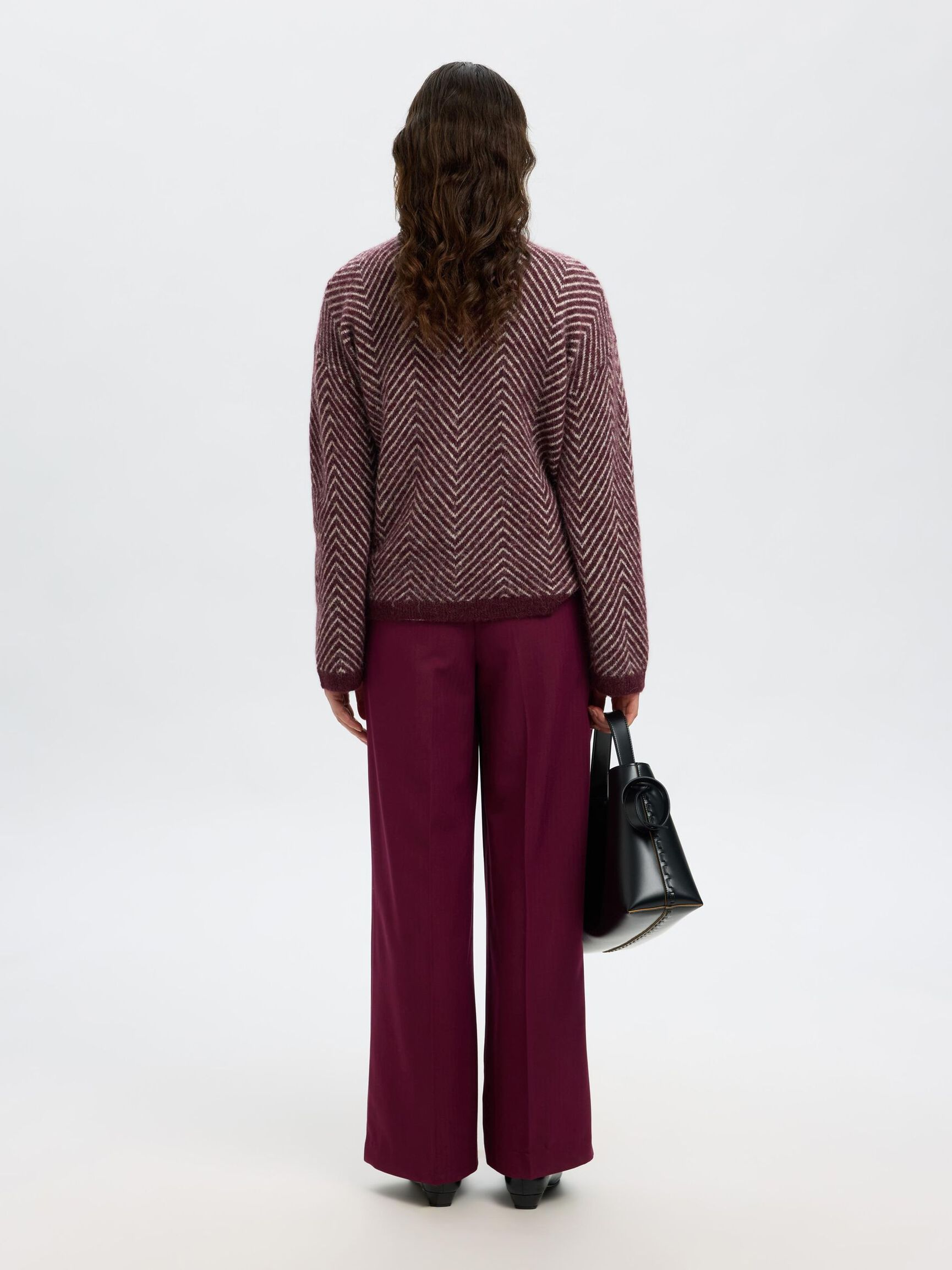 HERRINGBONE WOOL BLEND JUMPER, Fig, highres