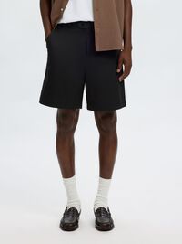 LOOSE FIT SHORTS, Black, highres