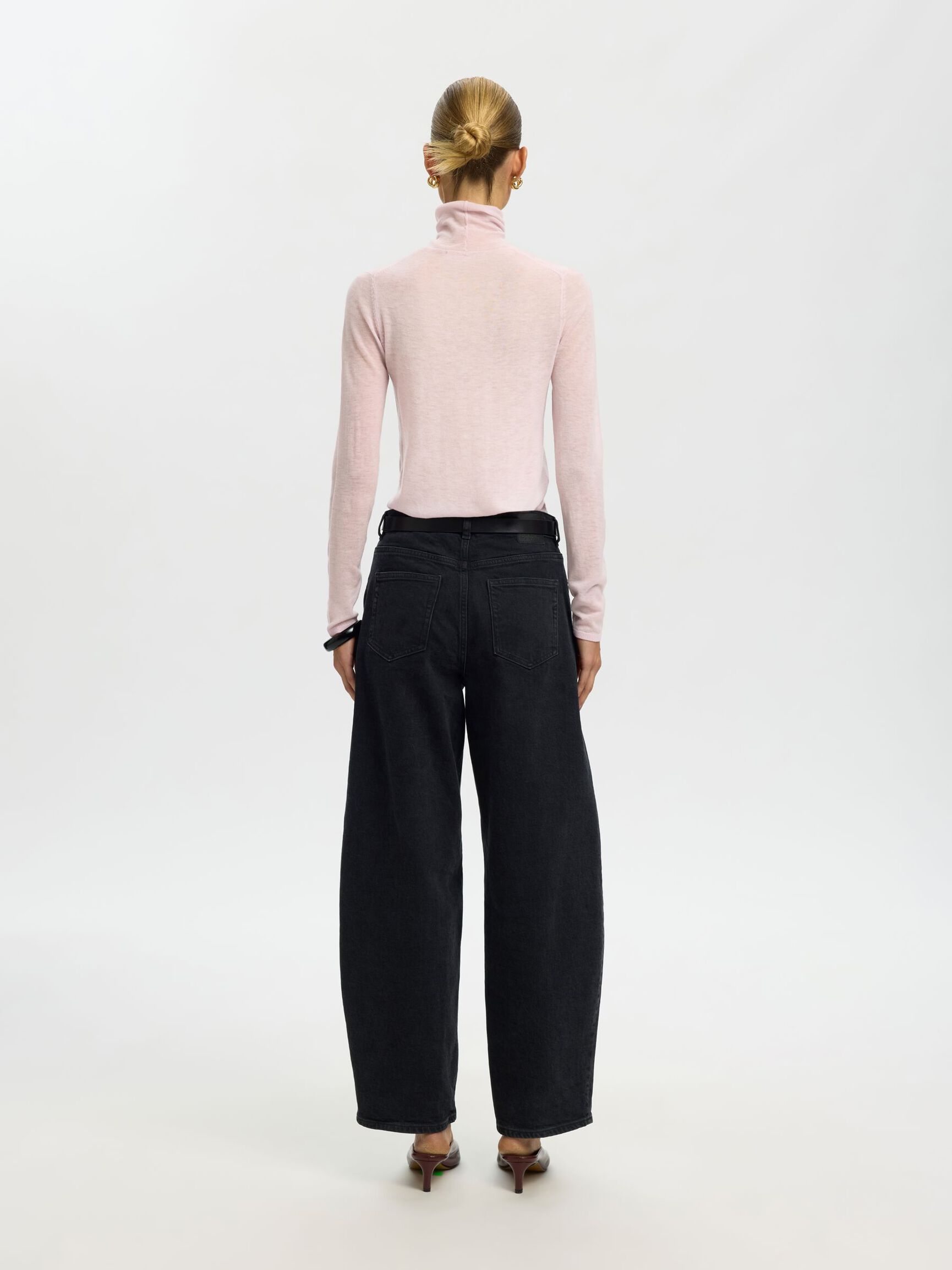 MERINO WOOL TURTLENECK, Winsome Orchid, highres