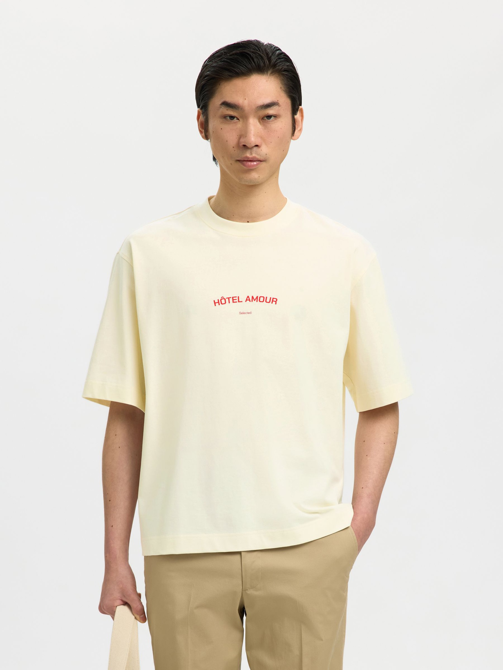 BOXY FIT T-SHIRT, Egret, highres