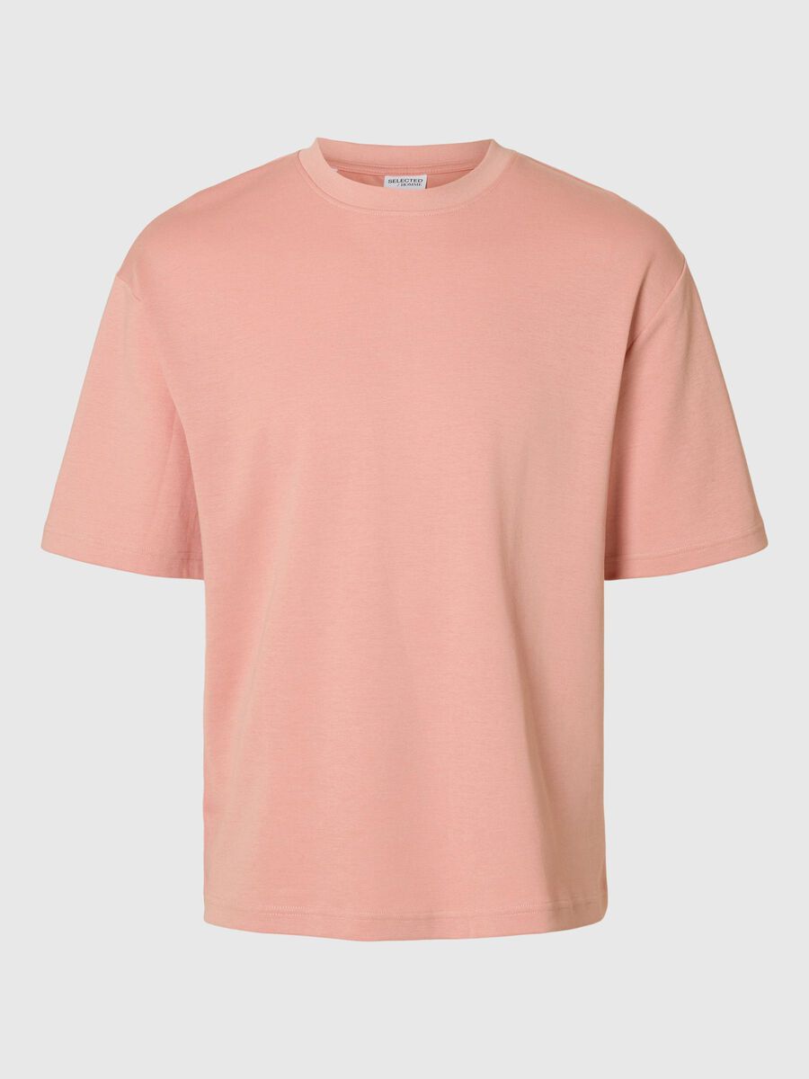 Selected LOOSE FIT T-SHIRT, Rose Tan, highres - 16094143_RoseTan_001.jpg