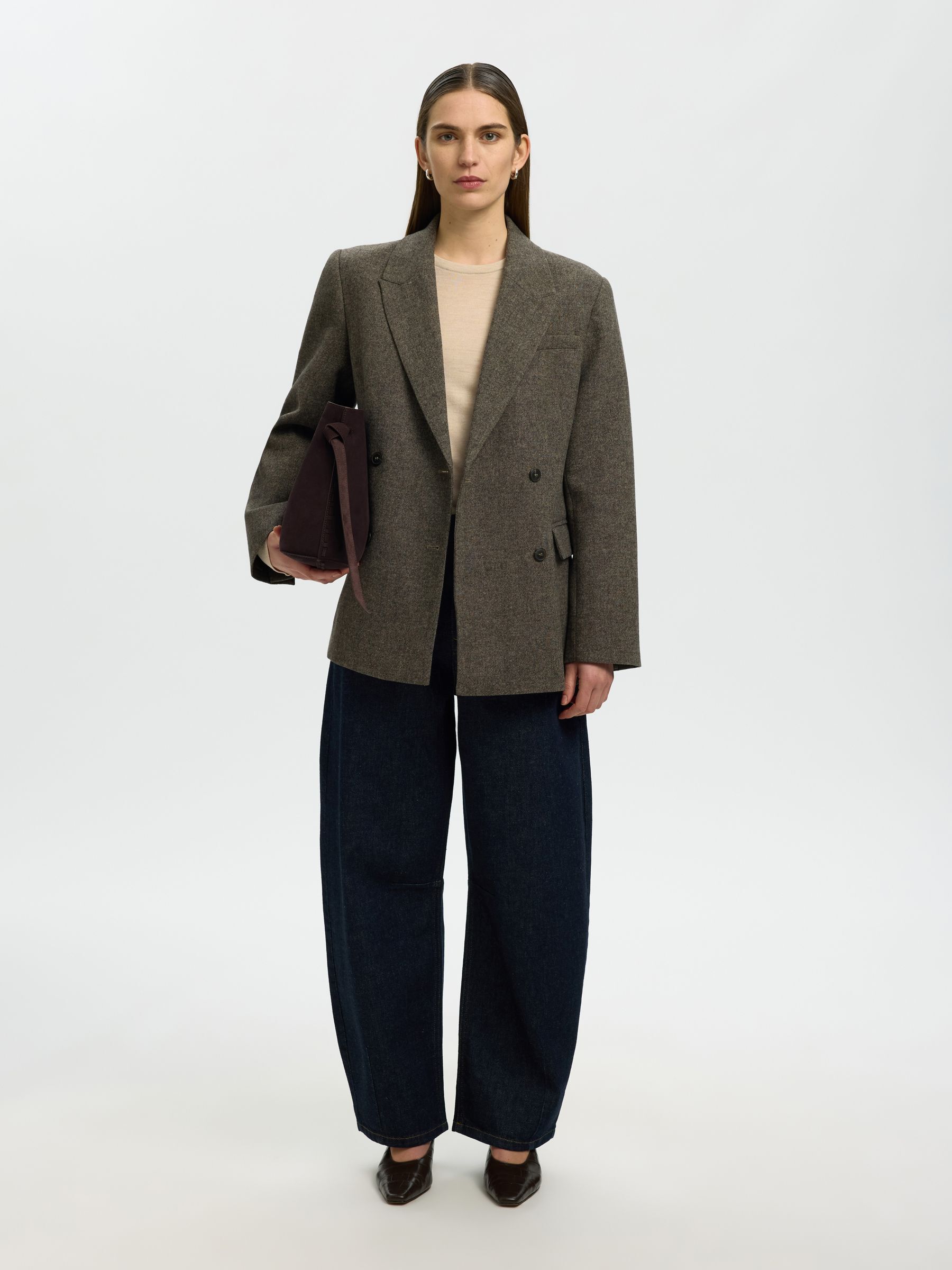 100% MERINO WOOL PULLOVER, Oatmeal, highres