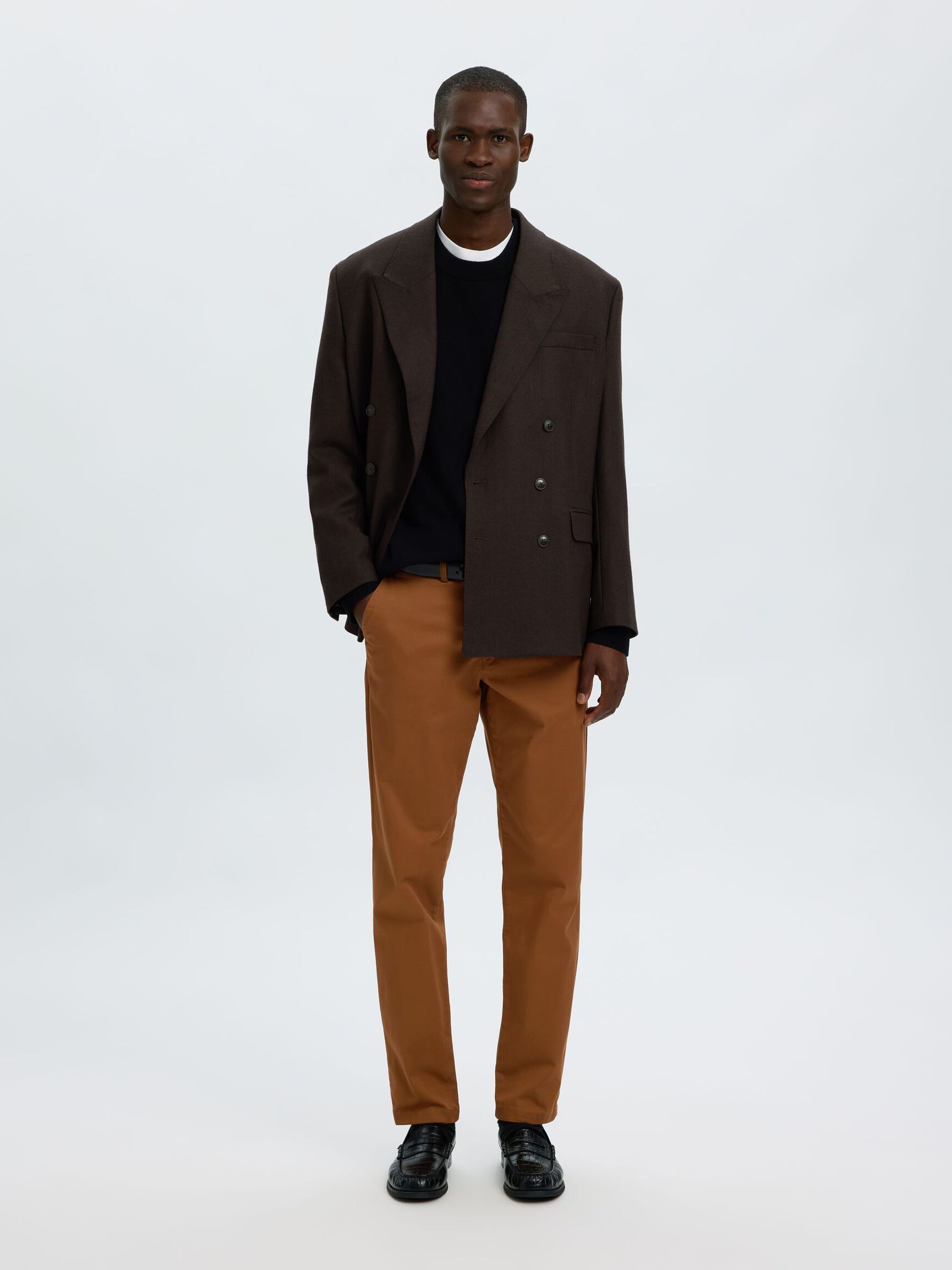 175 SLIM FIT FLEX CHINOS, Toffee, highres