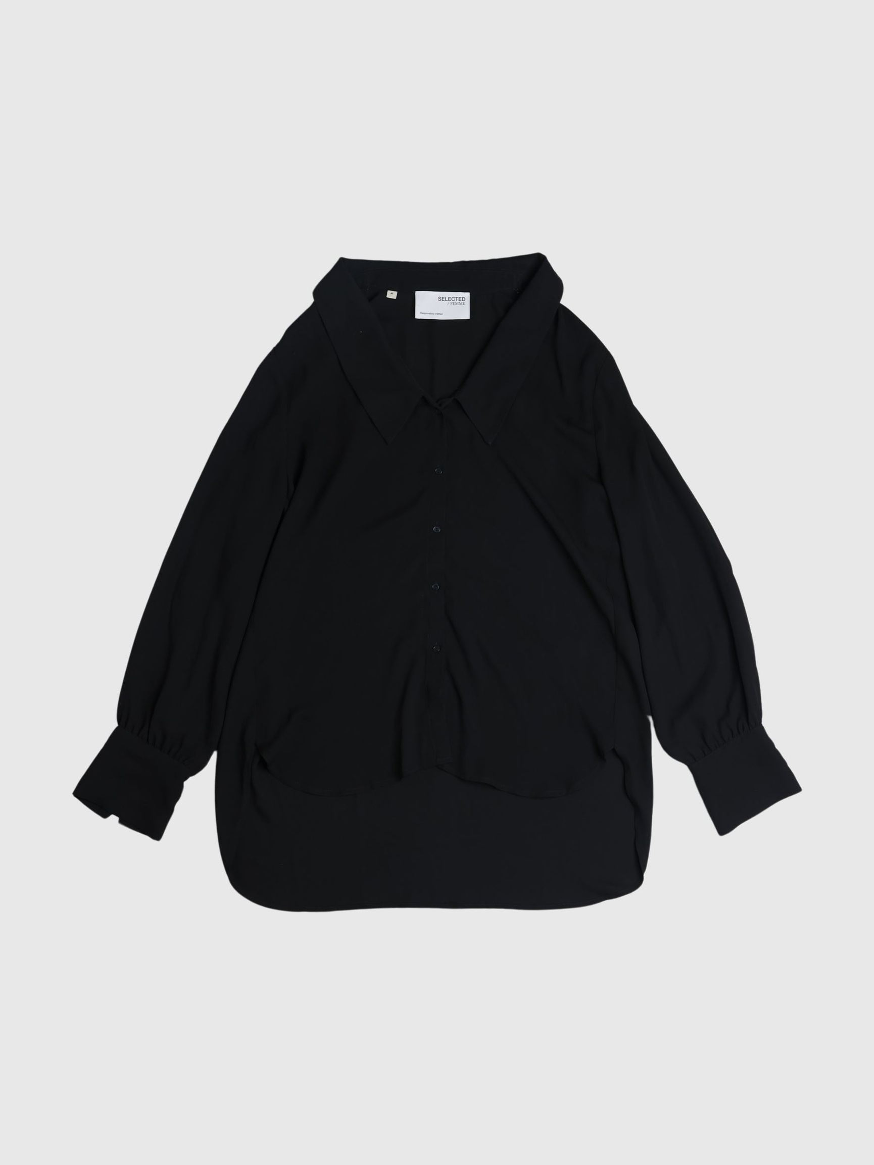 V-NECK - SHIRT, Black, highres