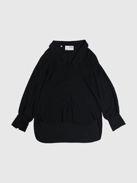 V-NECK - SHIRT, Black, highres