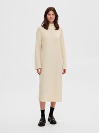 WOOL BLEND MAXI DRESS, Birch, highres