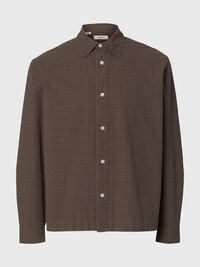 RELAXED FIT LONG SLEEVED SHIRT, Morel, highres