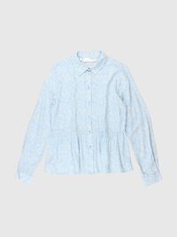 LONG SLEEVED SHIRT, Blue Bell, highres