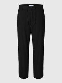 220 LOOSE FIT LINEN-BLEND TROUSERS, Black, highres